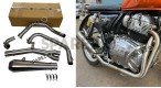 Royal Enfield Interceptor and GT 650 AEW SS 2in1 Exhaust Silencer Matt Finish - SPAREZO